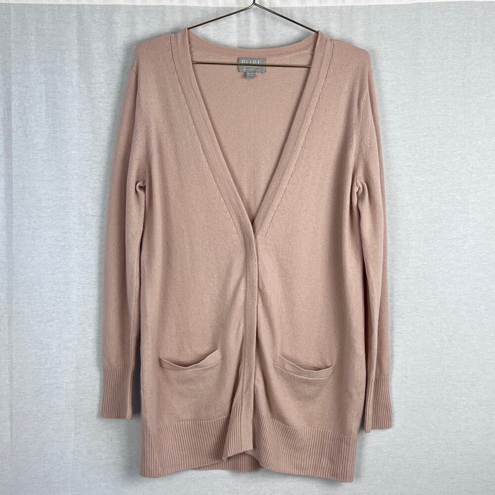 Pure Collection Sweater Pink Cashmere Cardigan Quiet Luxury Minimalist Capsule